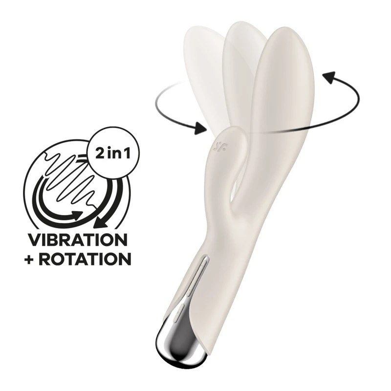 Satisfyer Spinning Rabbit 1 sa stimulansom klitorisa i G tačke, vodootporni, 20cm, braon