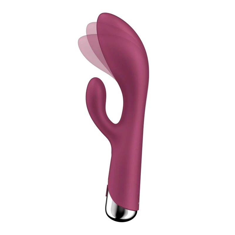 Satisfyer Spinning Rabbit 1 - Vibrator za klitoralnu i G-tačku stimulaciju, crveni