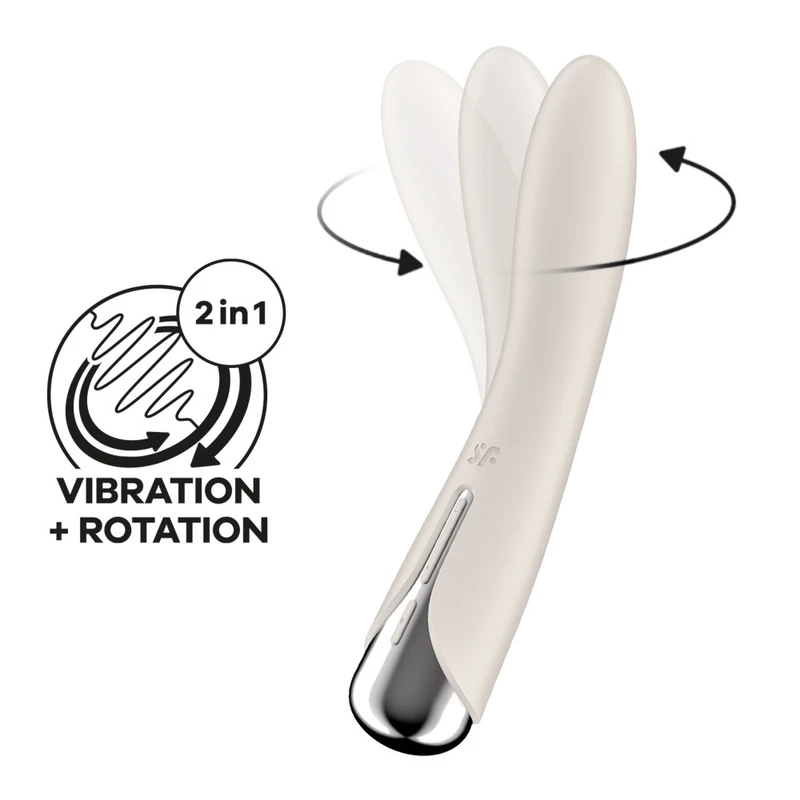 Satisfyer Spinning Vibe 1 - Rotirajući vibrator za G-tačku, vodootporan, 17,5 cm, braon