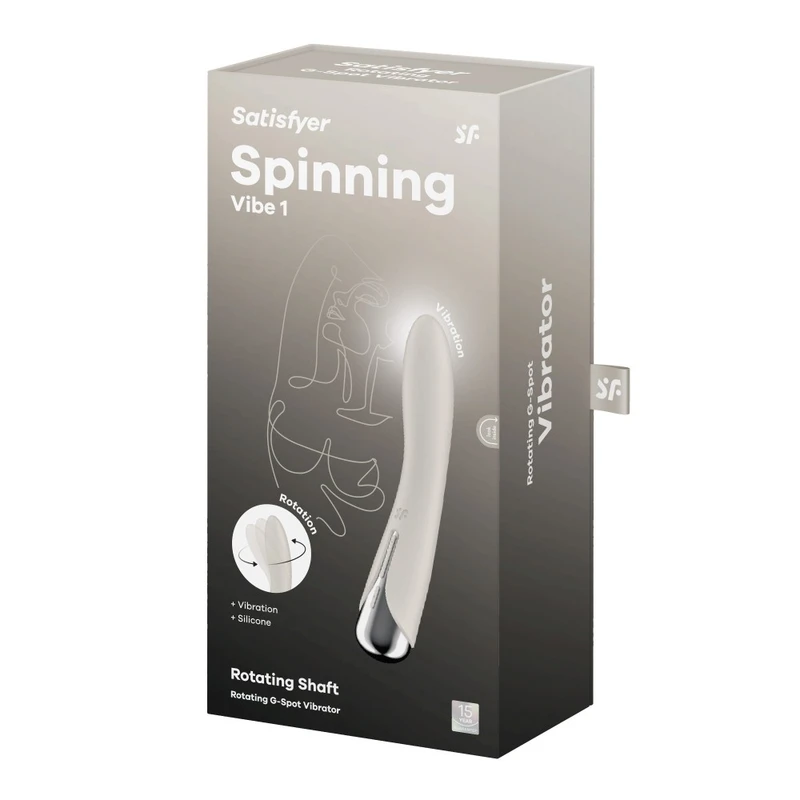 Satisfyer Spinning Vibe 1 - Rotirajući vibrator za G-tačku, vodootporan, 17,5 cm, braon