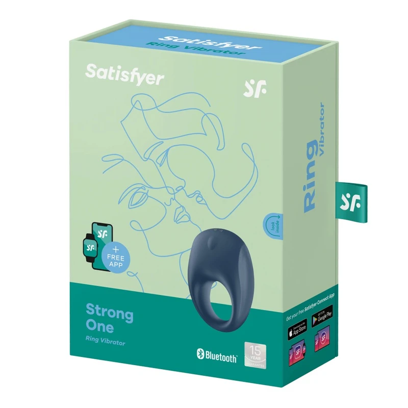 Satisfyer Strong One - Vibrirajući Cock Ring sa Kontrolom Preko Aplikacije, Vodootporan, Plavi
