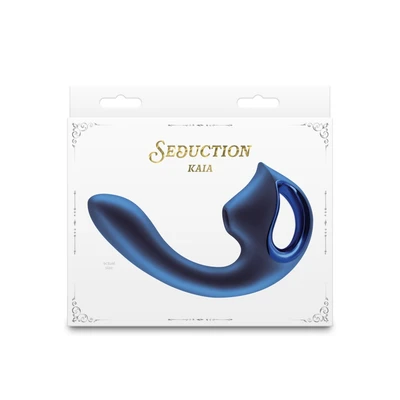 Seduction - Kaia - Vodootporni Vibrator za Klitoris i G Tačku - Metalik Plavi - Sexy Shop
