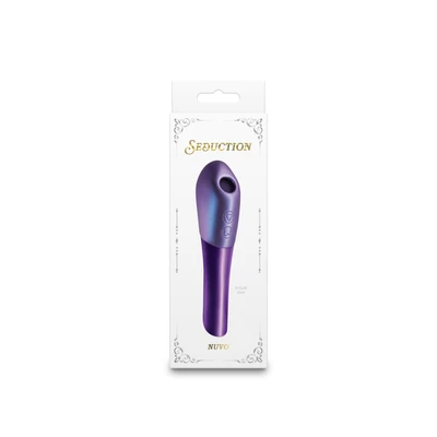 Seduction - Nuvo - Ljubičasti metalik mini vibrator sa vazdušnim pulsatorom - Sexy Shop
