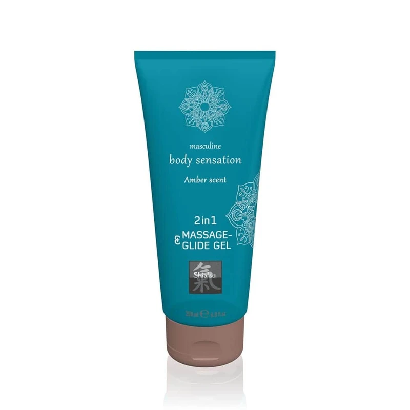 Shiatsu 2 u 1 Gel za Masažu i Lubrikaciju sa mirisom Amber 200ml