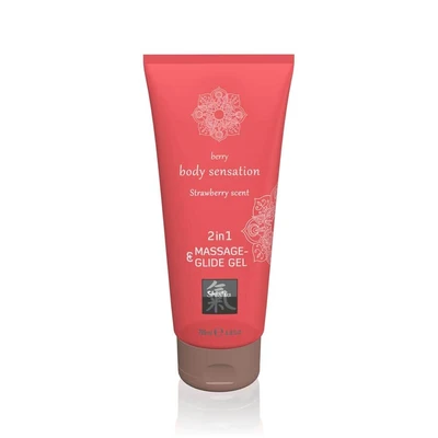 Shiatsu Lubrikant i Gel za Masažu 2 u 1 - Miris Jagode 200ml - Sexy Shop