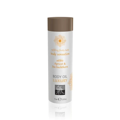 Shiatsu luksuzno jestivo telo ulje - Kajsija & Morski krastavac 75ml - Sexy Shop