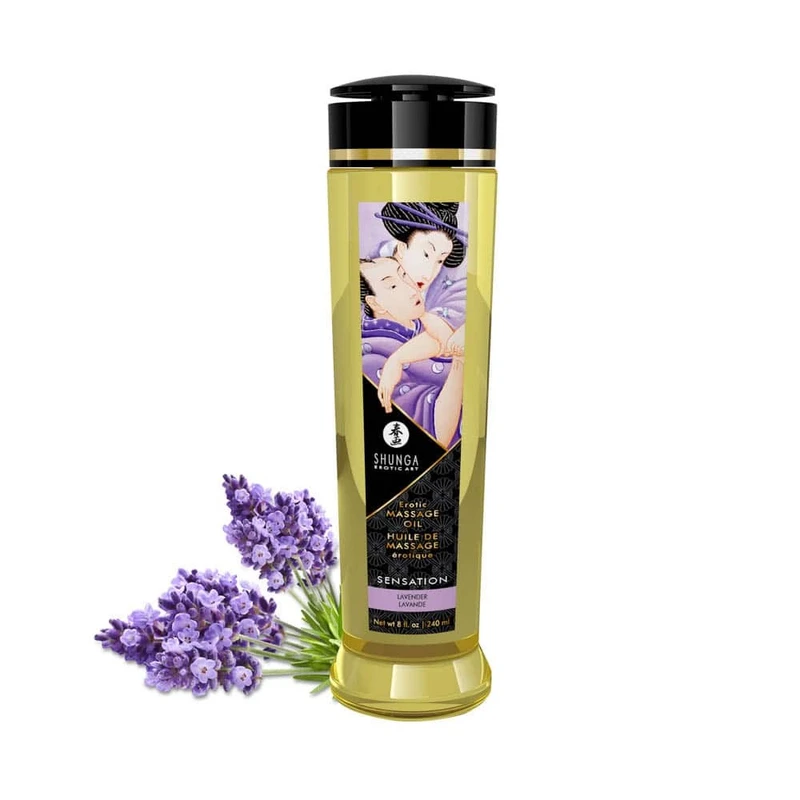 Shunga ulje za erotsku masažu 240 ml - lavanda