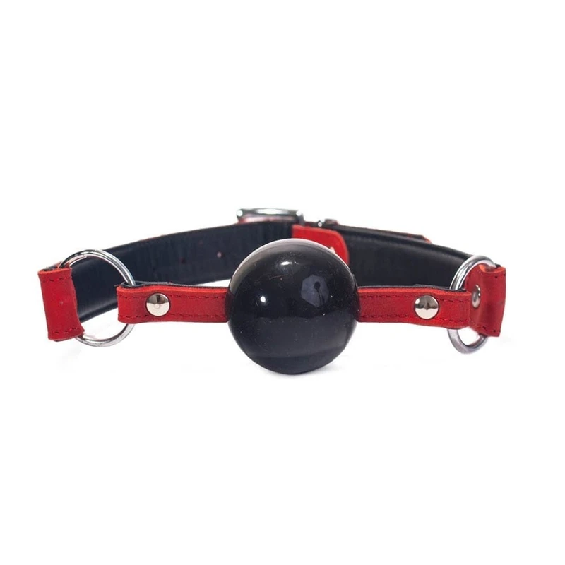 Silicone Ball Gag Crno-Crveni Devil Sticks