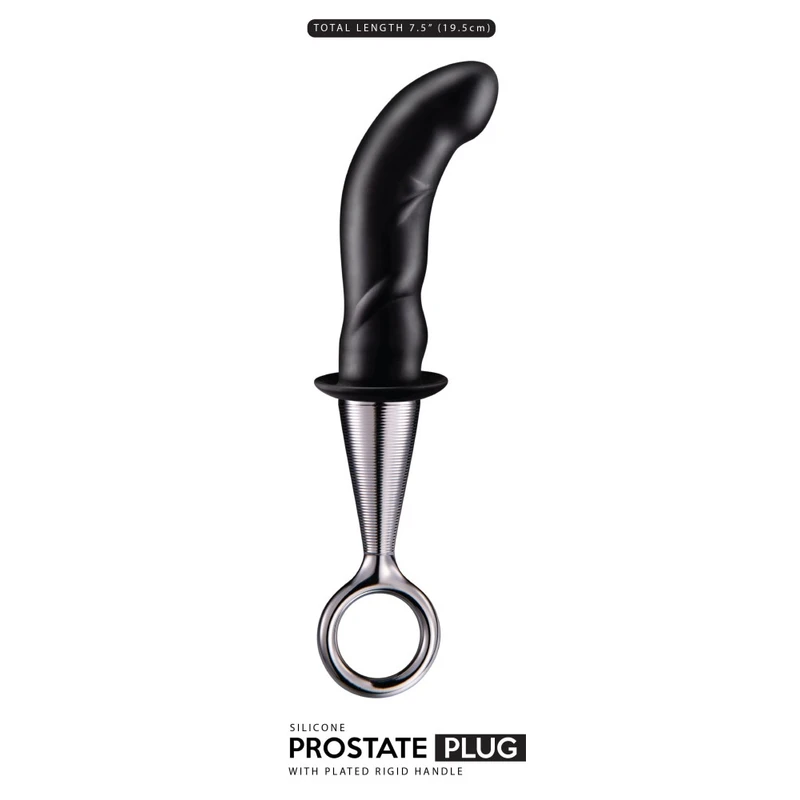 Silicone Prostata Masazer 19,5cm Crni