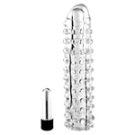 Silicone Vibro Penis Sleeve sa vibracijom 17cm proziran