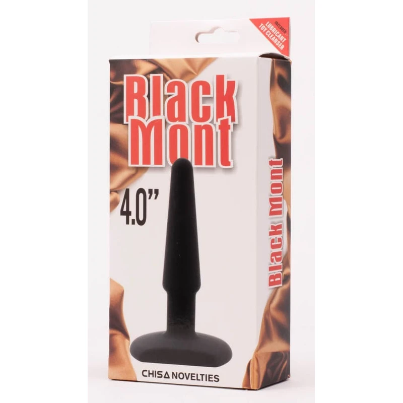 Silikonski butt plug 11cm - Crni Mont