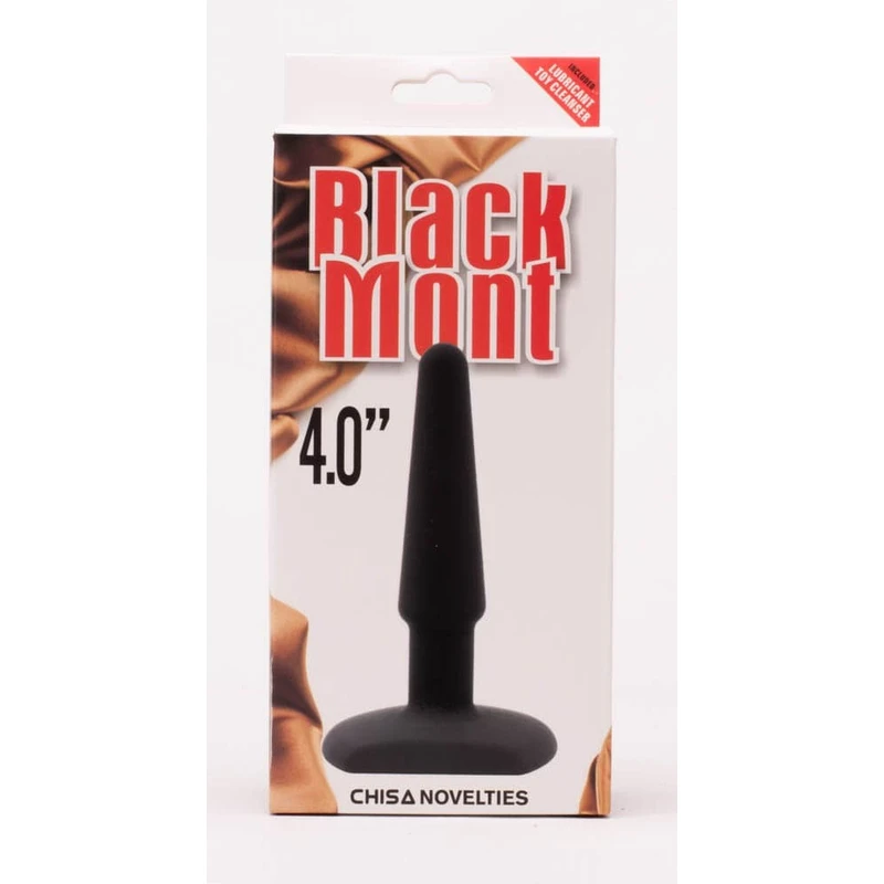 Silikonski butt plug 11cm - Crni Mont
