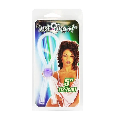 Silikonski prsten za penis sa zrncem, 12,7 cm, vodootporan, bijeli - Sexy Shop