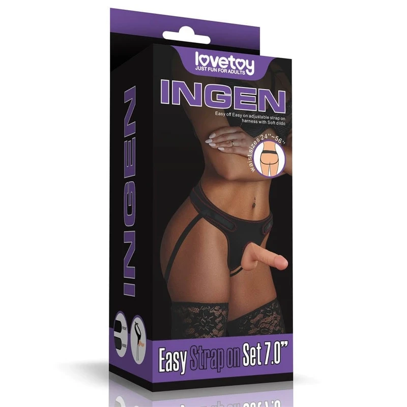 Soft Strapon Dildo 18cm sa Testisima i Vakuumskim Postoljem - Lovetoy, Vodootporan