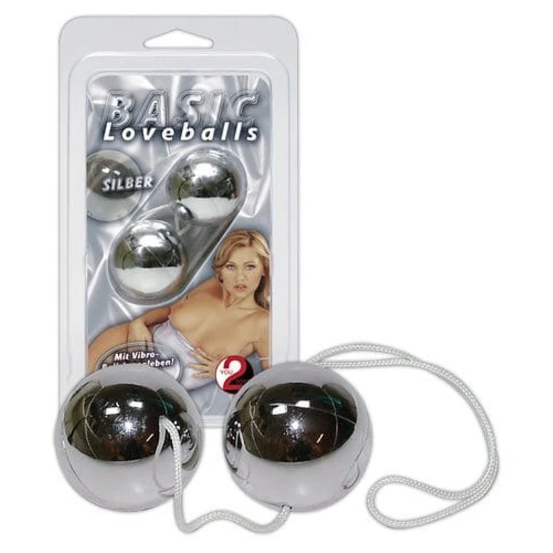 Srebrne ljubavne kuglice 23 cm - Vodootporne Loveballs Orion