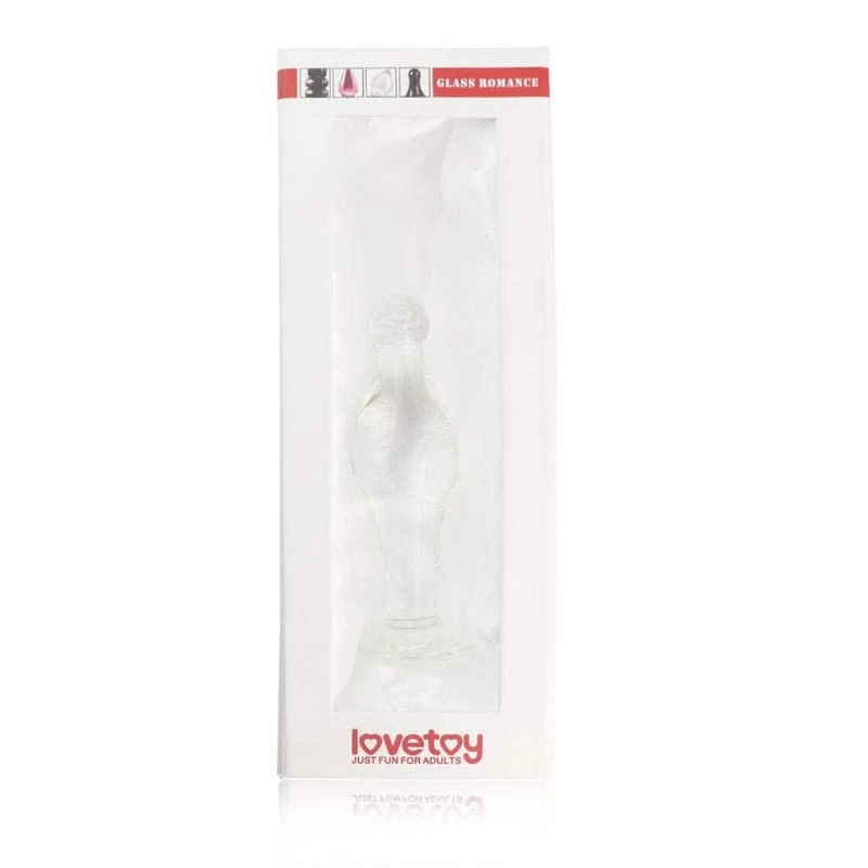 Stakleni analni čep Lovetoy 11,3cm proziran i vodootporan
