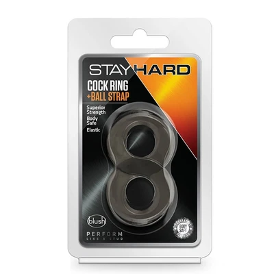 Stay Hard Crni Prsten za Penis i Steznik za Jaja - Sexy Shop