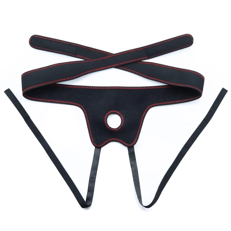 Strap-On Dildo 18cm sa Testisima i Vakuumskim Postoljem - Crni