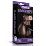 Strap-On Dildo 18cm sa Testisima i Vakuumskim Postoljem - Crni