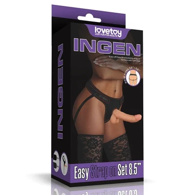 Strap On Dildo 21.5cm Sa Testisima i Vakuumskim Postoljem, Vodootporan - Lovetoy - Sexy Shop