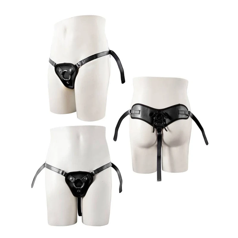 Strap-on harnera sa dva prstena - Nmc, crna