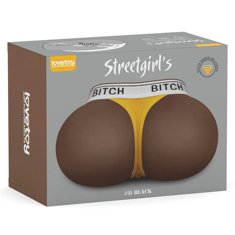 Streetgirl's #11 Black - Realistični masturbator s vodootpornim dizajnom, 16,5 cm, Braon