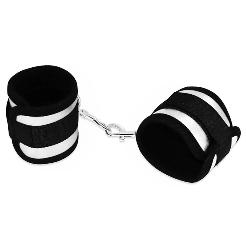 Struggle My Handcuff - Mekane veze za blagu vezanost, crno-srebrne