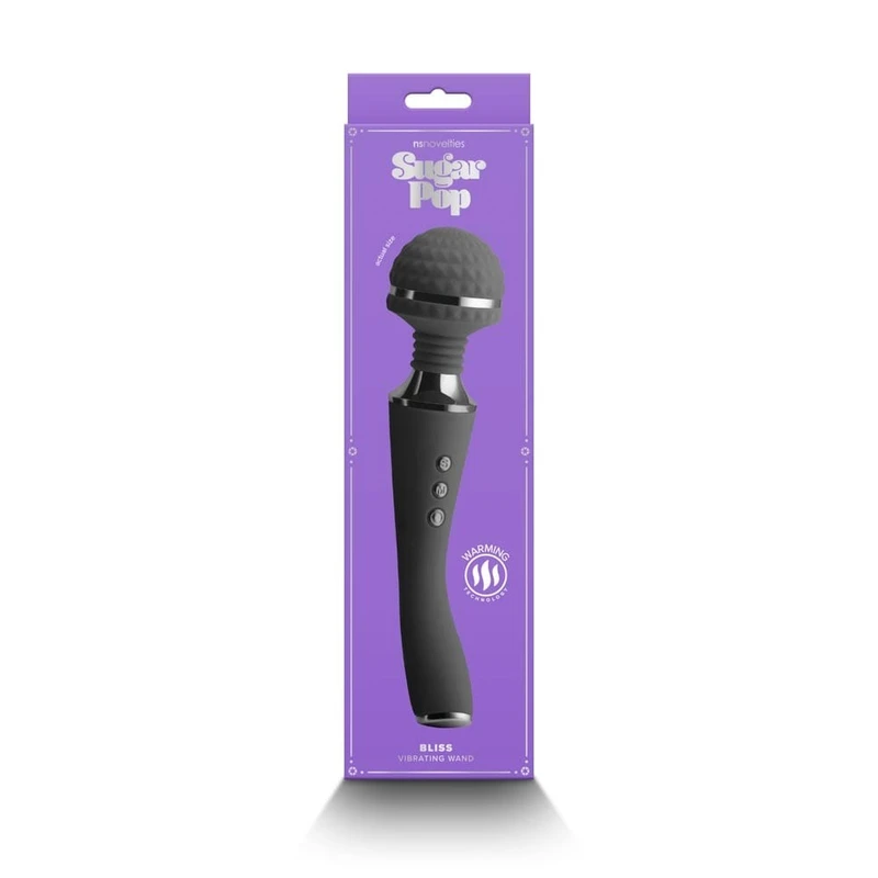 Sugar Pop - Bliss - Crni vibrator sa grejanjem 22,4cm