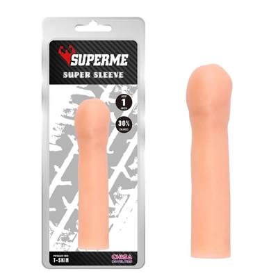 Super Sleeve - produživač penisa od velvet materijala, vodootporan, 17.8cm - Sexy Shop