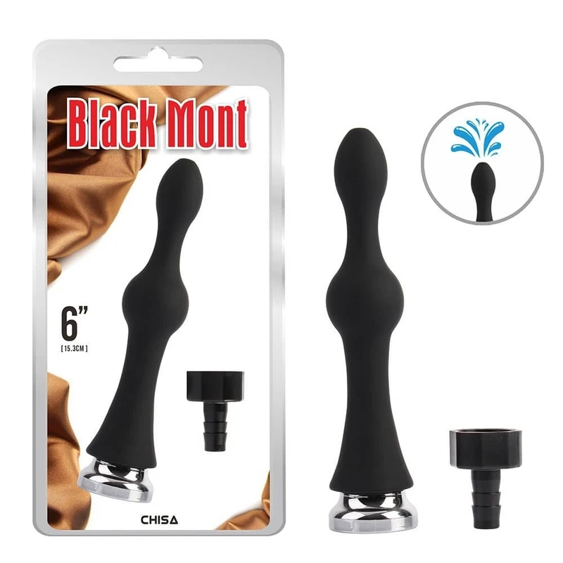 Teasing Enema Priključak - Crni, 15,3 cm, Silikon