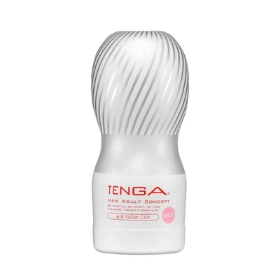 TENGA AIR FLOW CUP GENTLE - Discreetni masturbator za uživanje sa vodootpornim dizajnom, 15,5cm, bijeli - Sexy Shop