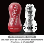 Tenga AIR-TECH SQUEEZE Regular - Crveni Vodootporni Masher sa Uživljajem