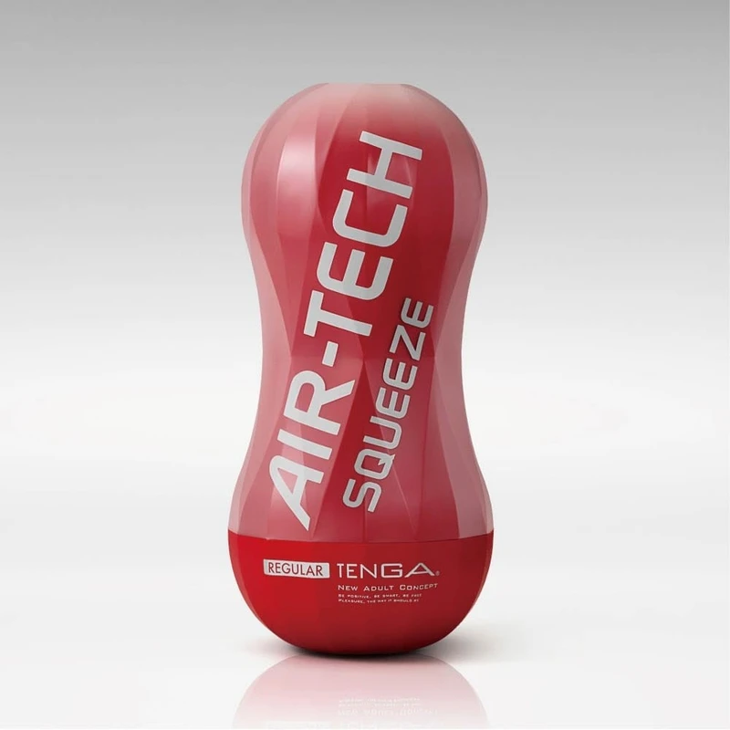 Tenga AIR-TECH SQUEEZE Regular - Crveni Vodootporni Masher sa Uživljajem