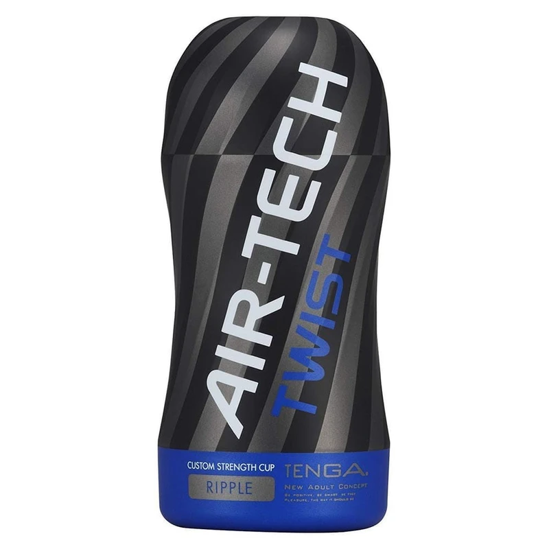 Tenga Air-Tech Twist Ripple - Cup za prilagodljivu stimulaciju, vodootporan, crni