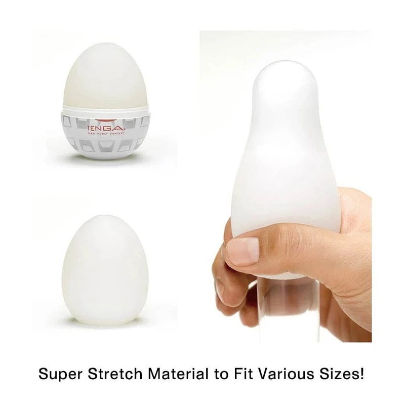 TENGA EGG BOXY - Elegantna Igračka za Odrasle, Vodootporna, Bijela