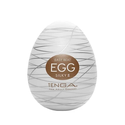 TENGA EGG SILKY II - Delikatni užitak u bijeloj boji, vodootporni 6cm - Sexy Shop
