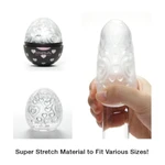 Tenga EGG: Super Stretch Sensations za muškarce 7cm - vodootporni, prozirni ljubavni pomoćnik