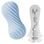 TENGA FLEX BUBBLY BLUE - Spiralni stimulator sa usisnom funkcijom, vodootporan, 16,5cm