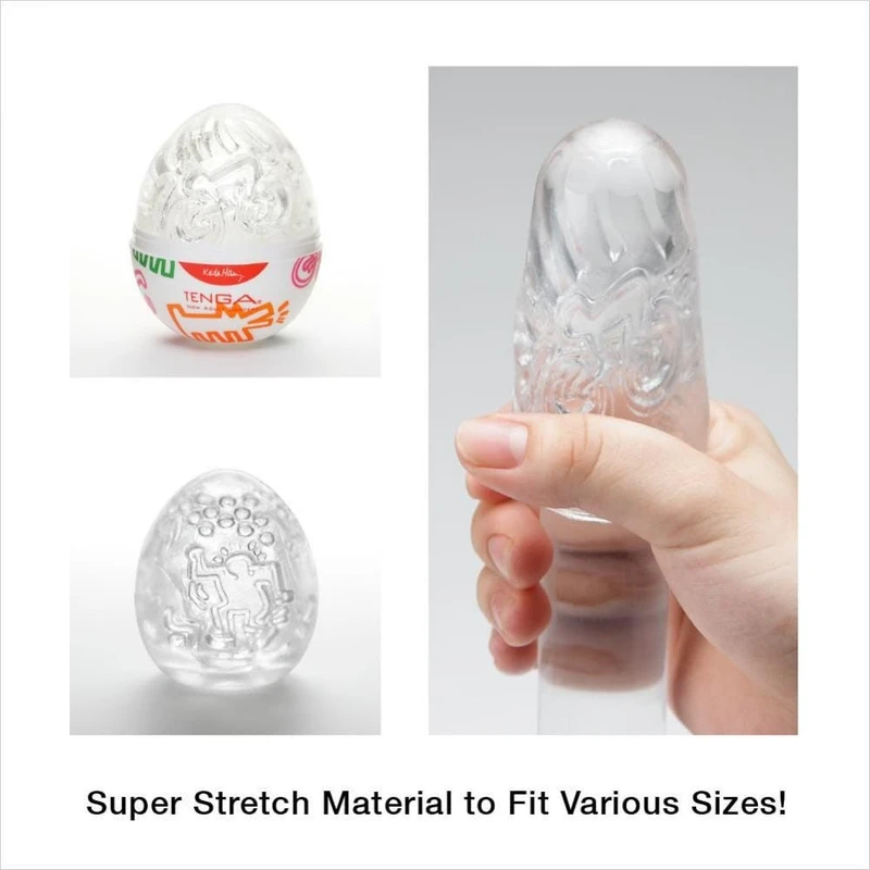 Tenga Keith Haring Egg Dance - Prozirna Vodootporna Igračka za Odrasle