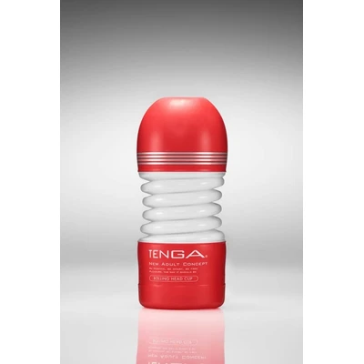 Tenga Rolling Head Cup - Crvena/Bež, Vodootporni, Lubrikant Uključen - Sexy Shop