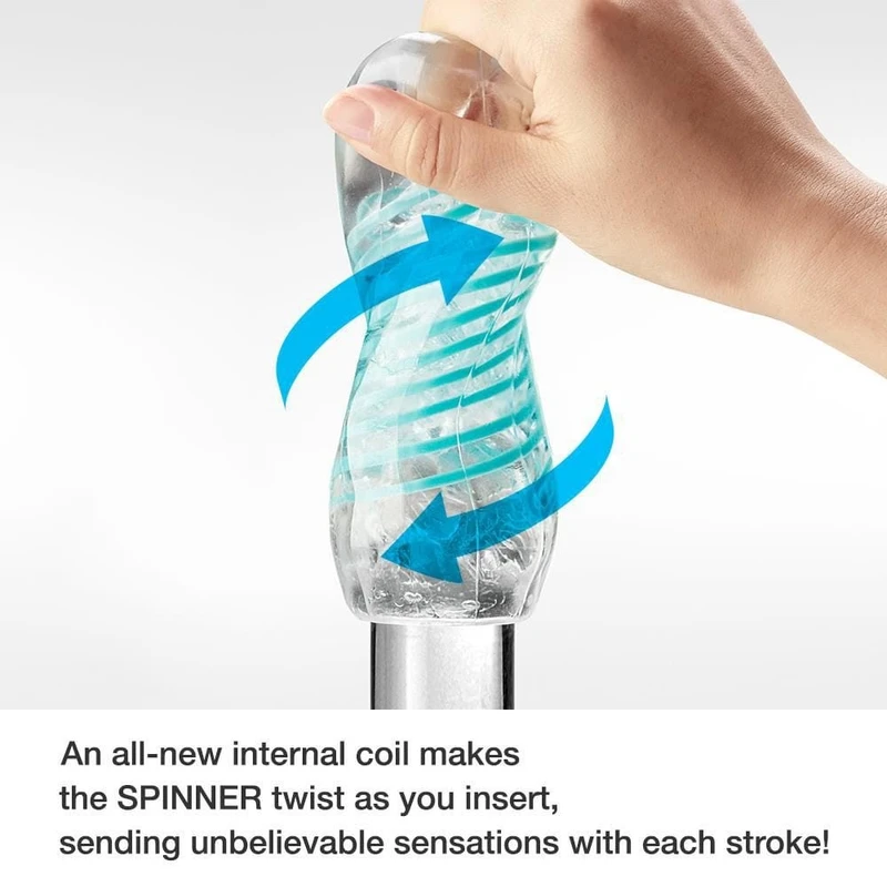 TENGA SPINNER 03 SHELL - Vodootporni Prozirni Masturbator sa Internalnim Mehanizmom