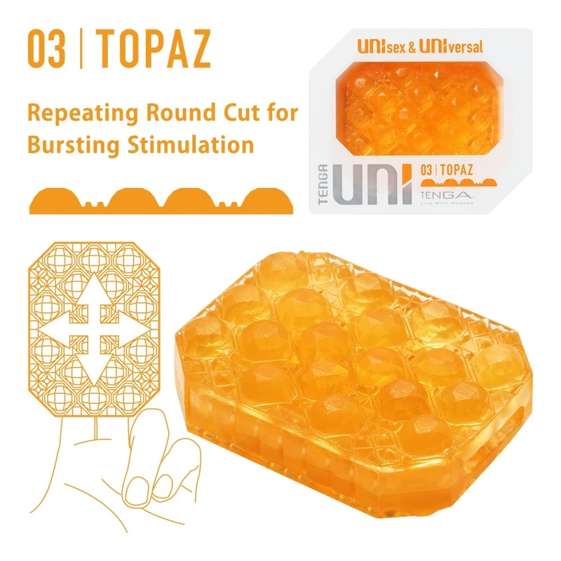 TENGA UNI TOPAZ - Narandžasti stimulativni dodatak za uživanje