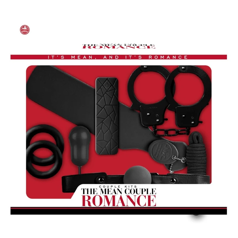 THE MEAN COUPLE ROMANCE BLACK - Komplet za strastvene trenutke sa mini vibratorom i pratećim dodacima