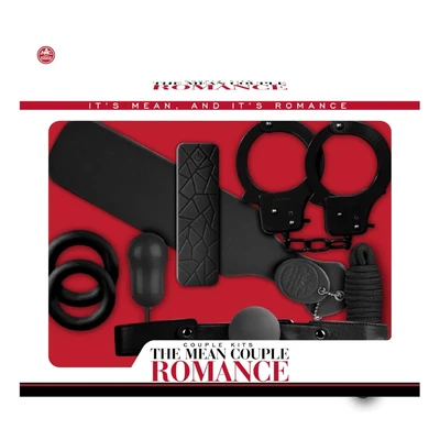 THE MEAN COUPLE ROMANCE BLACK - Komplet za strastvene trenutke sa mini vibratorom i pratećim dodacima - Sexy Shop