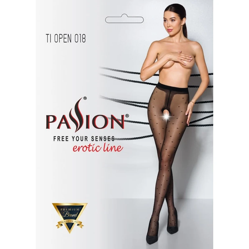 TIOPEN 018 crna L/XL 3/4 (20 den) - Passion