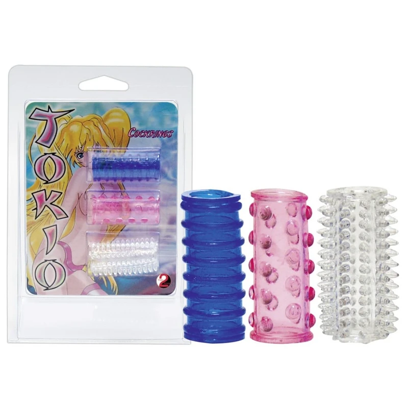 Tokio Rings Silikonski set čarapa - 3 kom, različite boje, stimulativne tačke, vodootporni