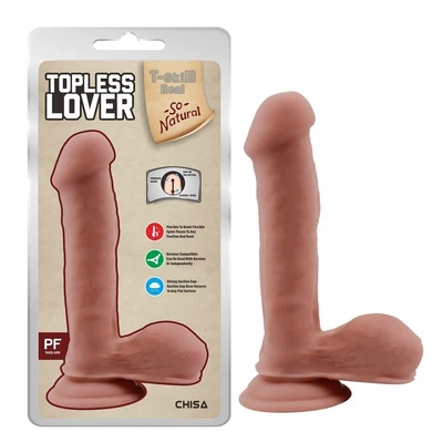 Topless Lover – Realistična Dildo Igračka sa Vakumskim Postoljem i Testisima, 19,2 cm - Sexy Shop