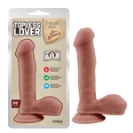 Topless Lover – Realistična Dildo Igračka sa Vakumskim Postoljem i Testisima, 19,2 cm