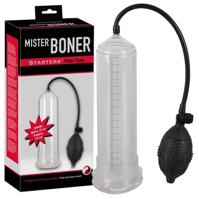 Transparentna penis pumpa sa fleksibilnom zaštitom - Starters Power Pump 22cm - Sexy Shop