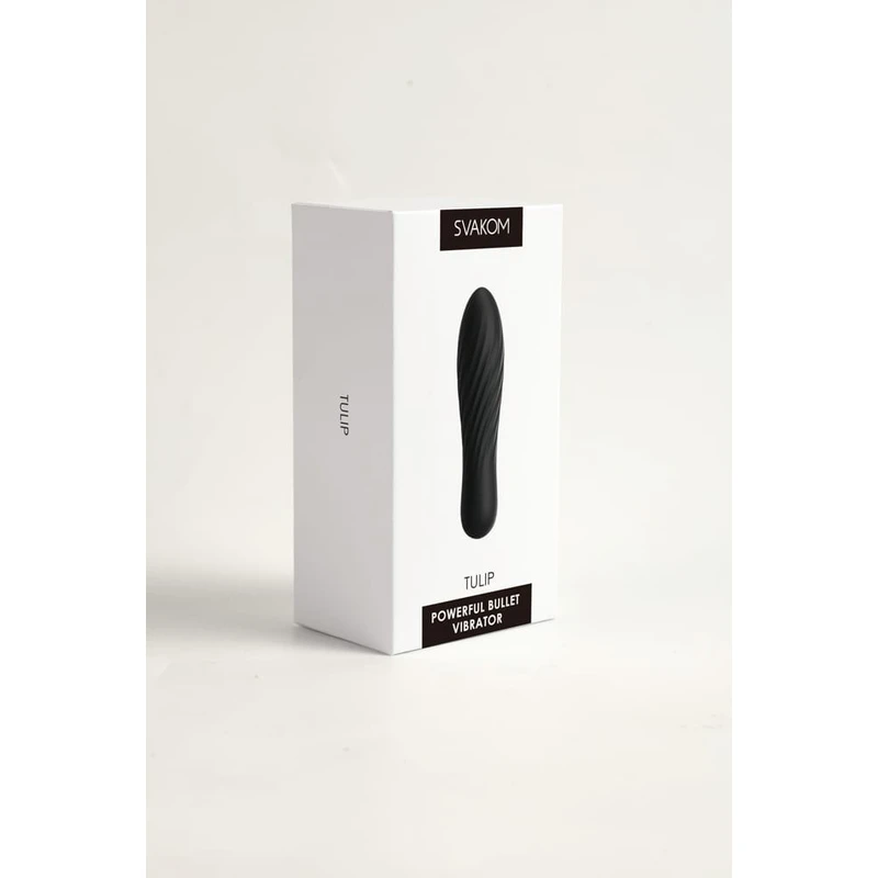 Tulip Black - Mini vibrator sa 10 modova vibracija, vodootporan, za G tačku, crni